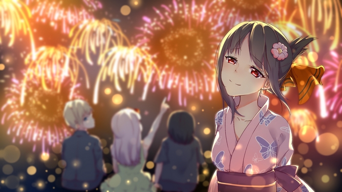 Kaguya Shinomiya watching fireworks
