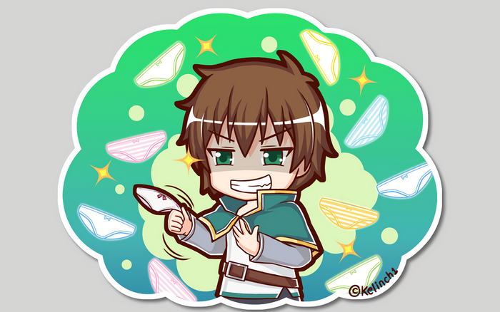 Kazuma Satou from Konosuba with panties