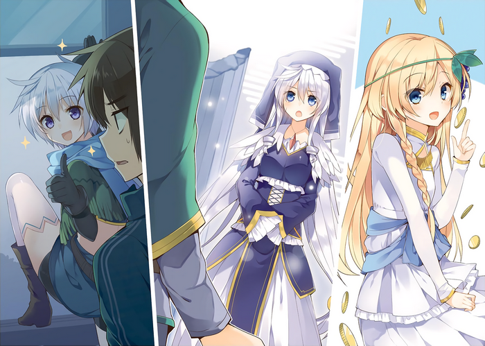 Kazuma Satou and companions