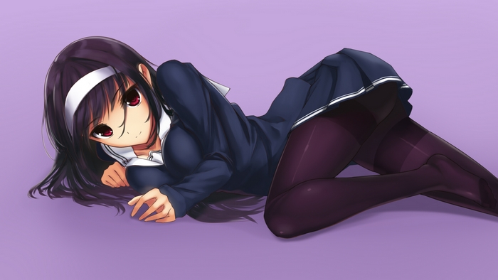 Utaha Kasumigaoka lying down