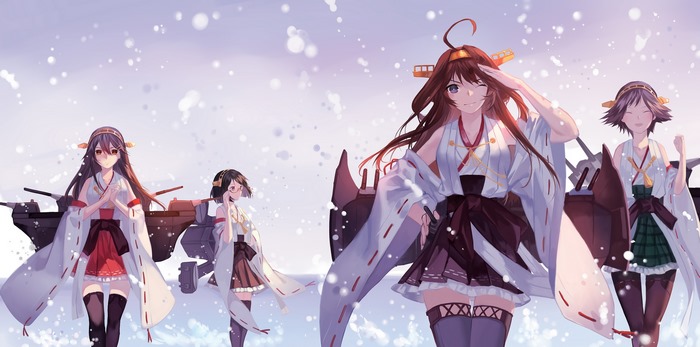 Girls from Kantai Collection in Snow