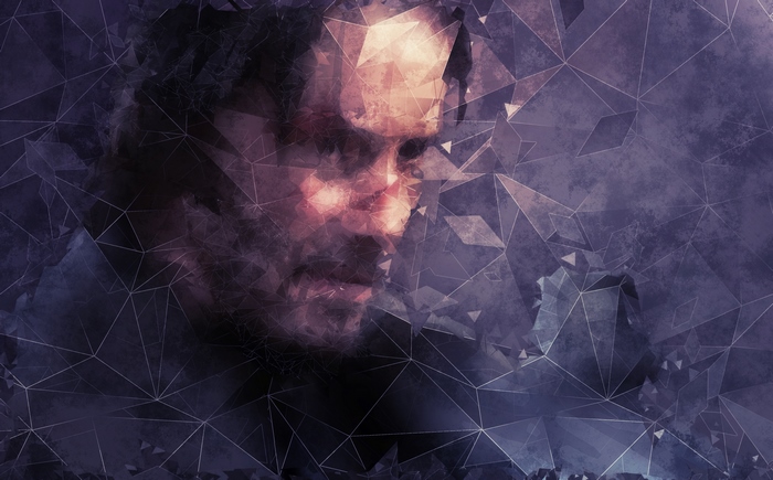 John Wick abstract portrait