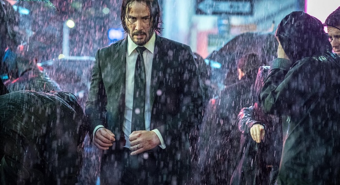 John Wick in the rain