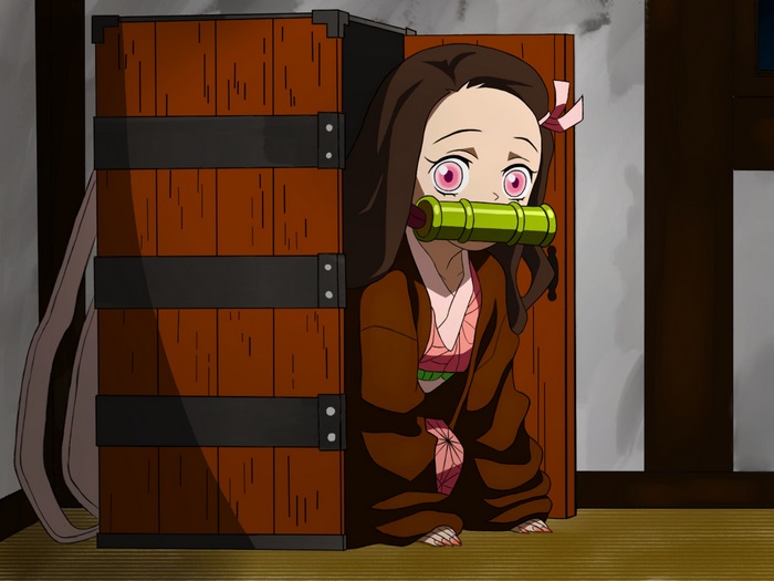 Nezuko Kamado Emerging from Wooden Box