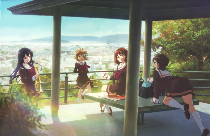 Girls from Sound! Euphonium in a park
