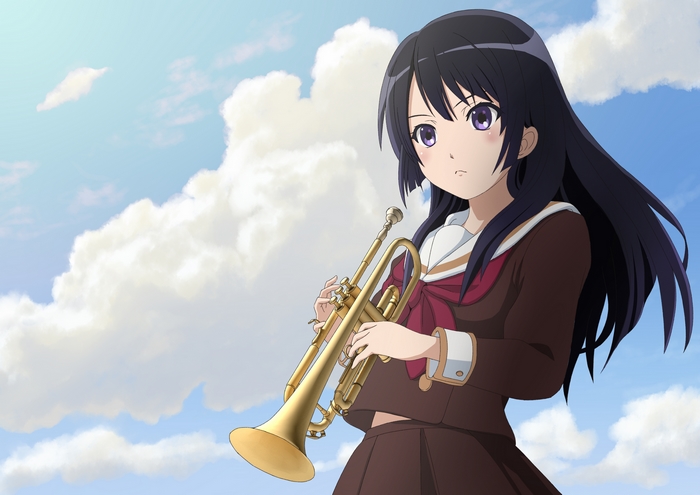 Reina Kousaka from Sound! Euphonium holding a trumpet