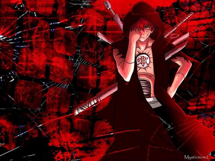 Sasori from Naruto with swords