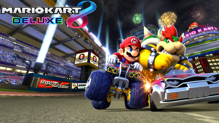 Mario and Bowser from Mario Kart 8 Deluxe