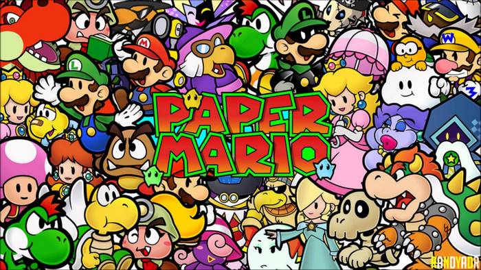 Paper Mario characters with Bowser