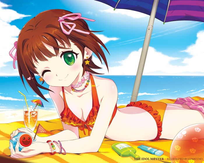 Haruka Amami from The Idolmaster on the Beach