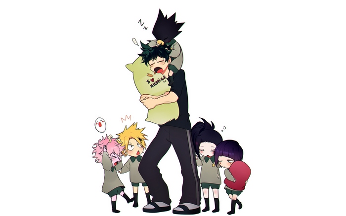 My Hero Academia characters sleeping