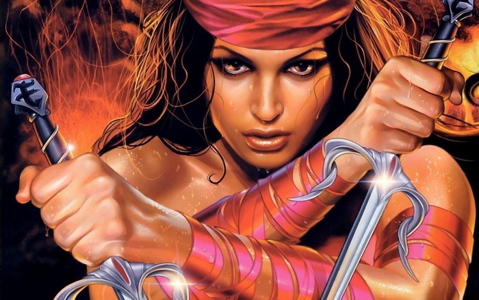 Elektra Natchios with Sai