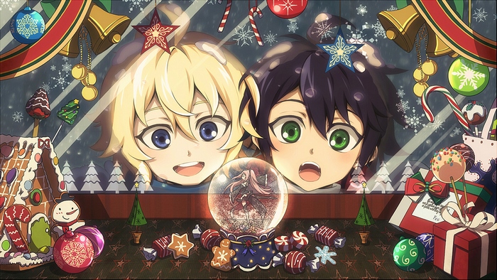 Yūichirō Hyakuya and Mikaela Hyakuya Christmas