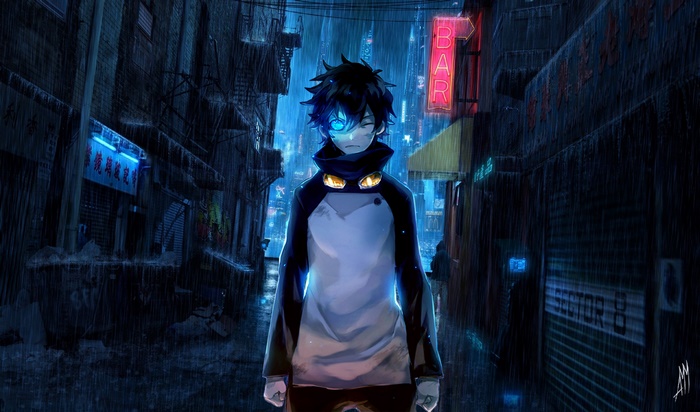 Leonardo Watch in a Rainy Cyberpunk City