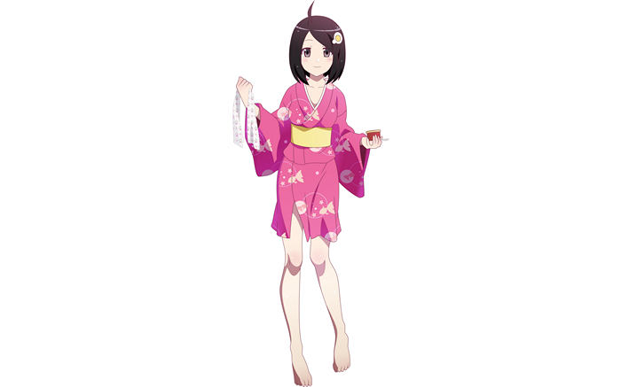 Tsukihi Araragi in Pink Kimono