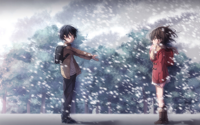 Kayo Hinazuki in a Snowy Forest