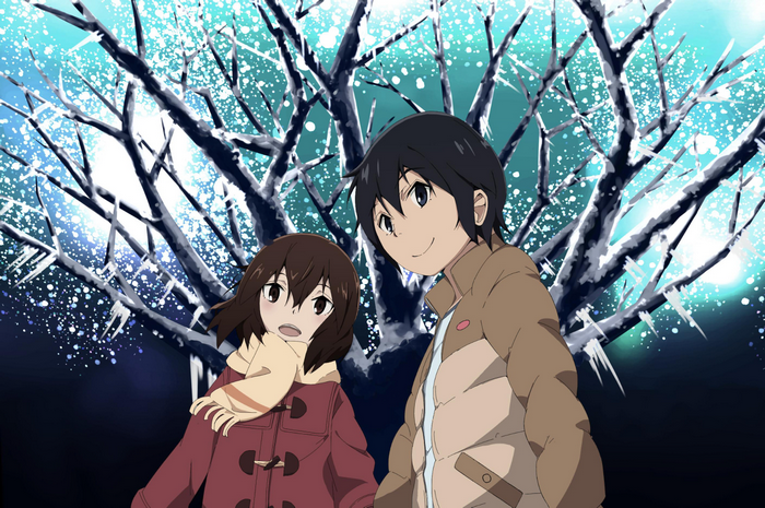 Kayo Hinazuki in a winter forest