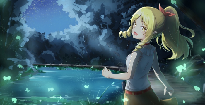 Elf Yamada by the Water at Night