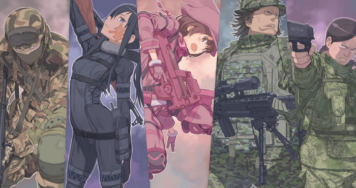Karen Kohiruimaki and allies in military gear