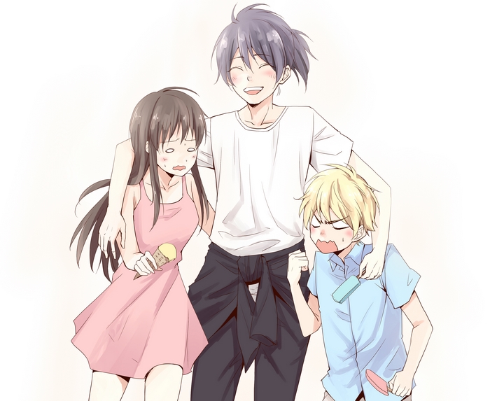 Anime characters with ice cream