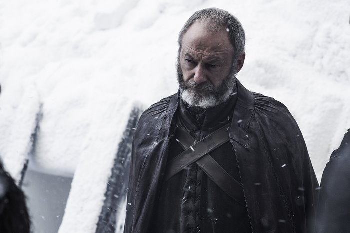 Davos Seaworth from Game of Thrones in Snow