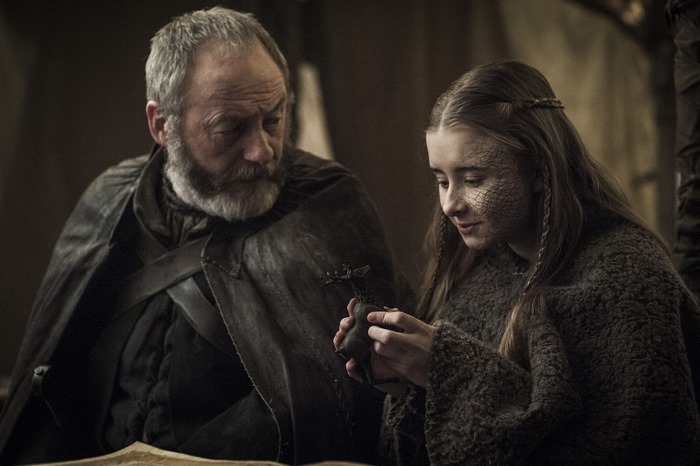 Davos Seaworth and Shireen Baratheon from Game of Thrones