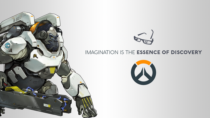 Winston from Overwatch with quote