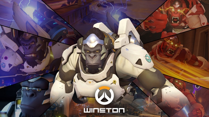 Winston from Overwatch collage