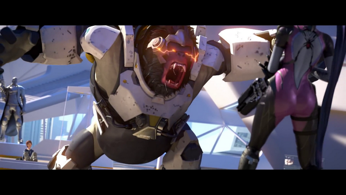 Winston from Overwatch in combat