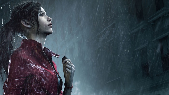 Claire Redfield in the rain