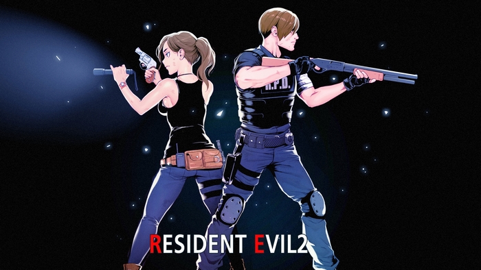 Claire Redfield and Leon S. Kennedy from Resident Evil 2