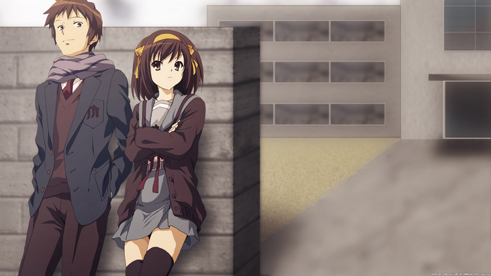 Kyon and Haruhi Suzumiya from The Melancholy of Haruhi Suzumiya