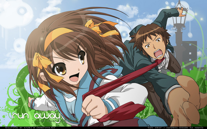 Kyon and Haruhi Suzumiya from The Melancholy of Haruhi Suzumiya