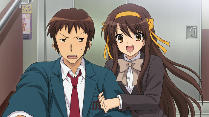 Kyon and Haruhi from The Melancholy of Haruhi Suzumiya