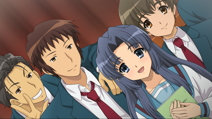 Kyon and friends from The Melancholy of Haruhi Suzumiya