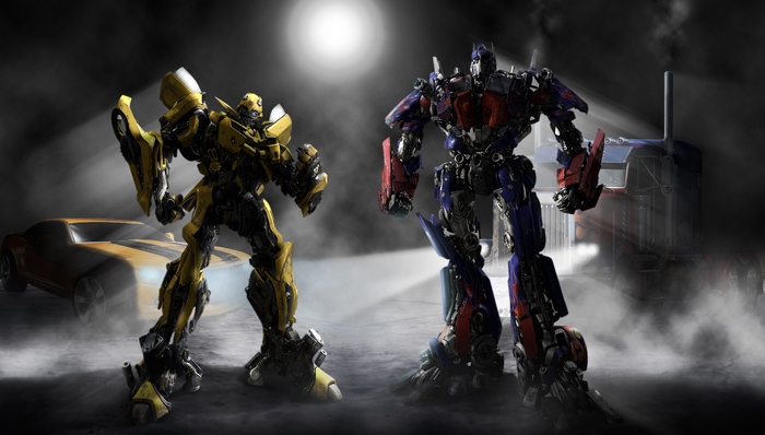 Bumblebee and Optimus Prime from Transformers