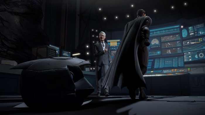 Batman and Alfred in the Batcave