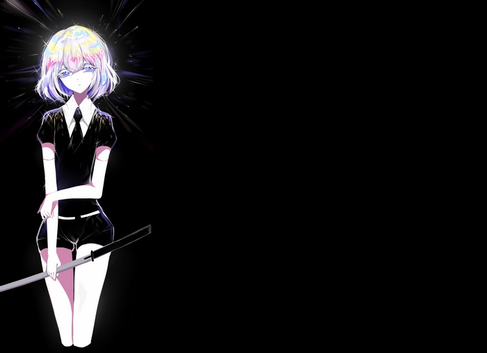 Phos from Houseki no Kuni holding a sword
