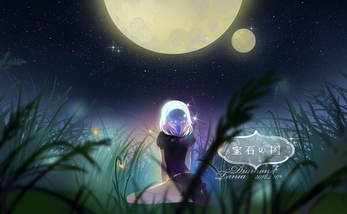 Diamond from Houseki no Kuni at night