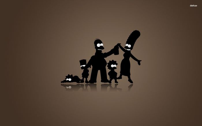 The Simpsons Family Silhouette