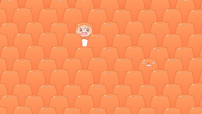 Umaru Doma surrounded by orange bears
