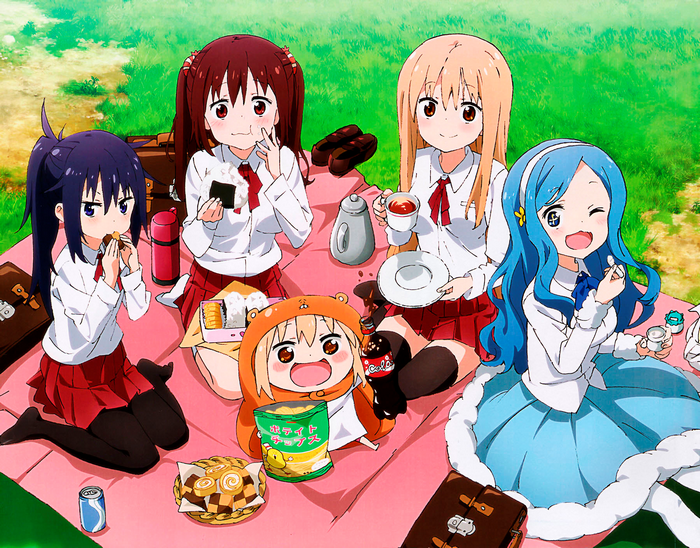 Umaru Doma and friends having a picnic