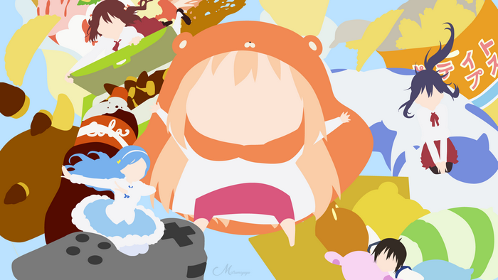 Umaru Doma and friends with snacks