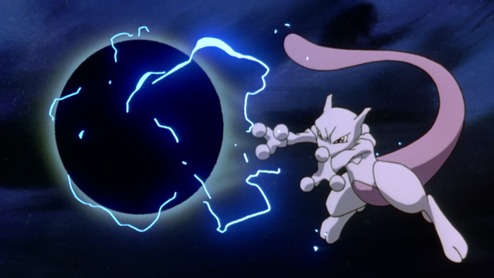 Mewtwo from Pokémon using Psychic attack