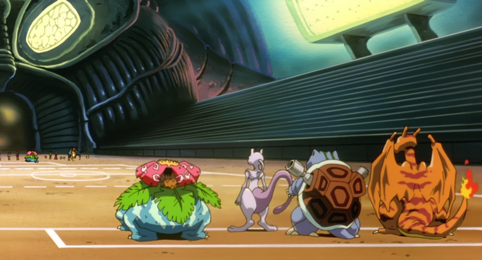 Mewtwo Ready for Battle on Stadium Track