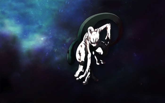Mewtwo from Pokémon in space