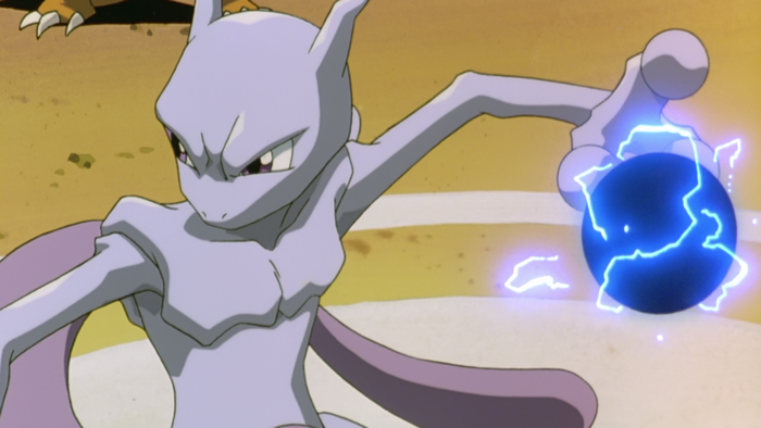 Mewtwo from Pokémon using psychic energy