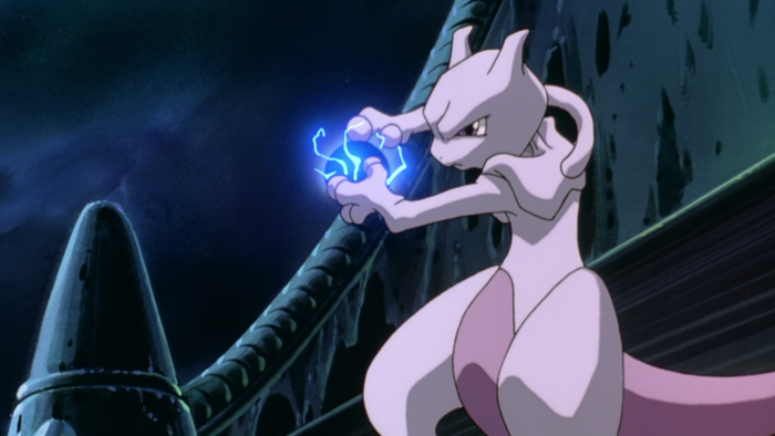 Mewtwo from Pokémon using psychic energy