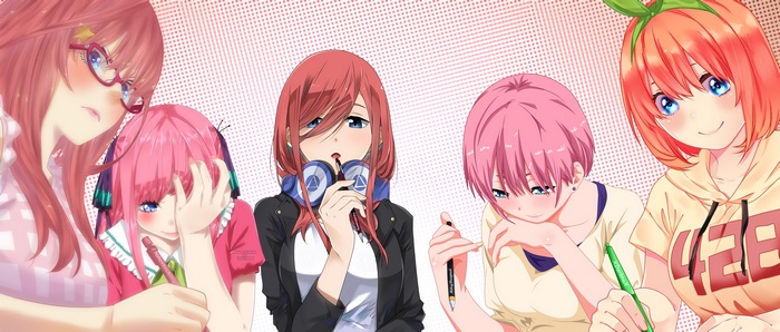 The Quintessential Quintuplets: Five Sisters Studying
