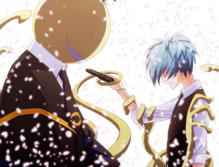 Koro-sensei and Nagisa from Assassination Classroom